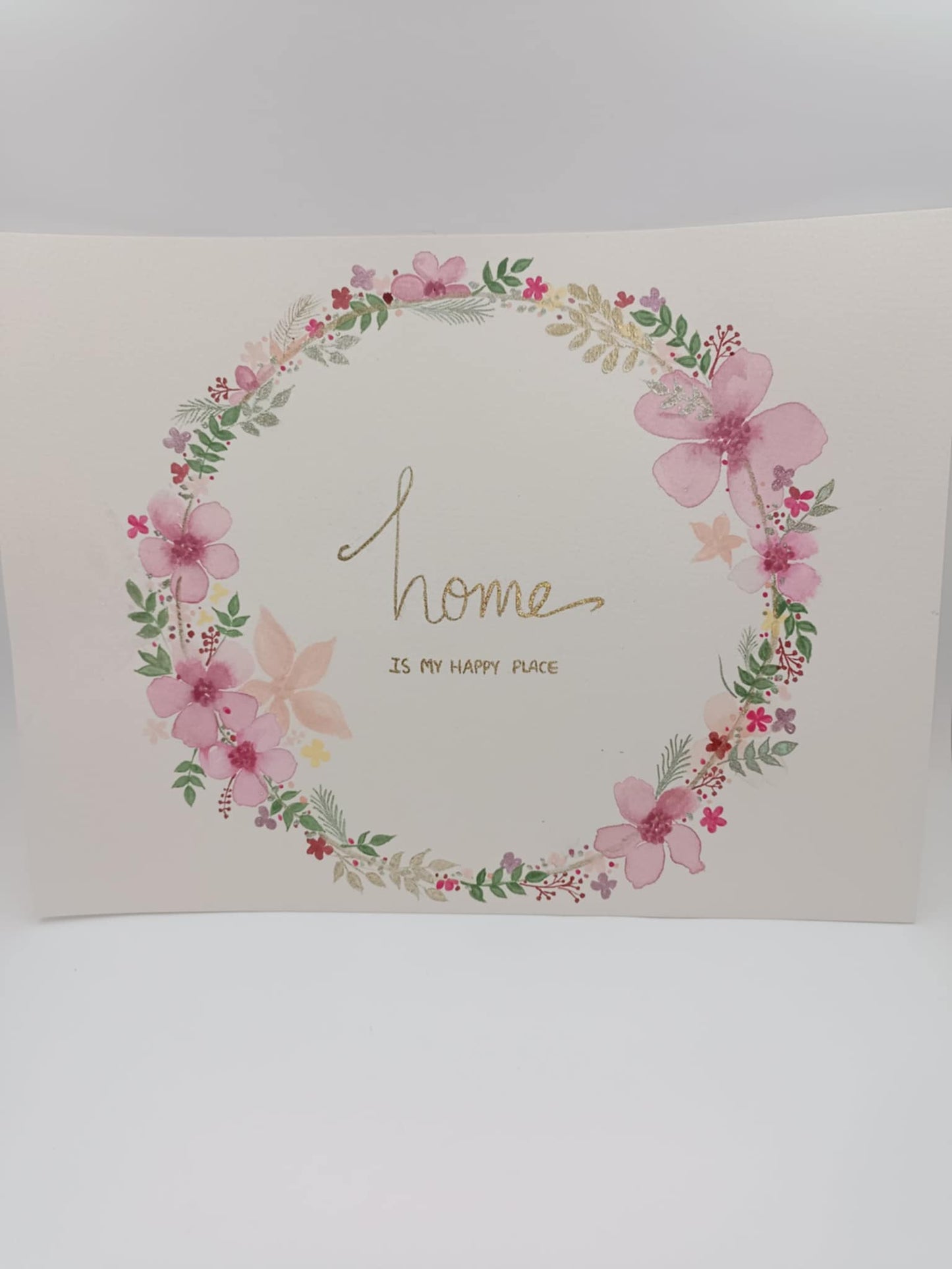 Pinta una boutique de flores con brillantina