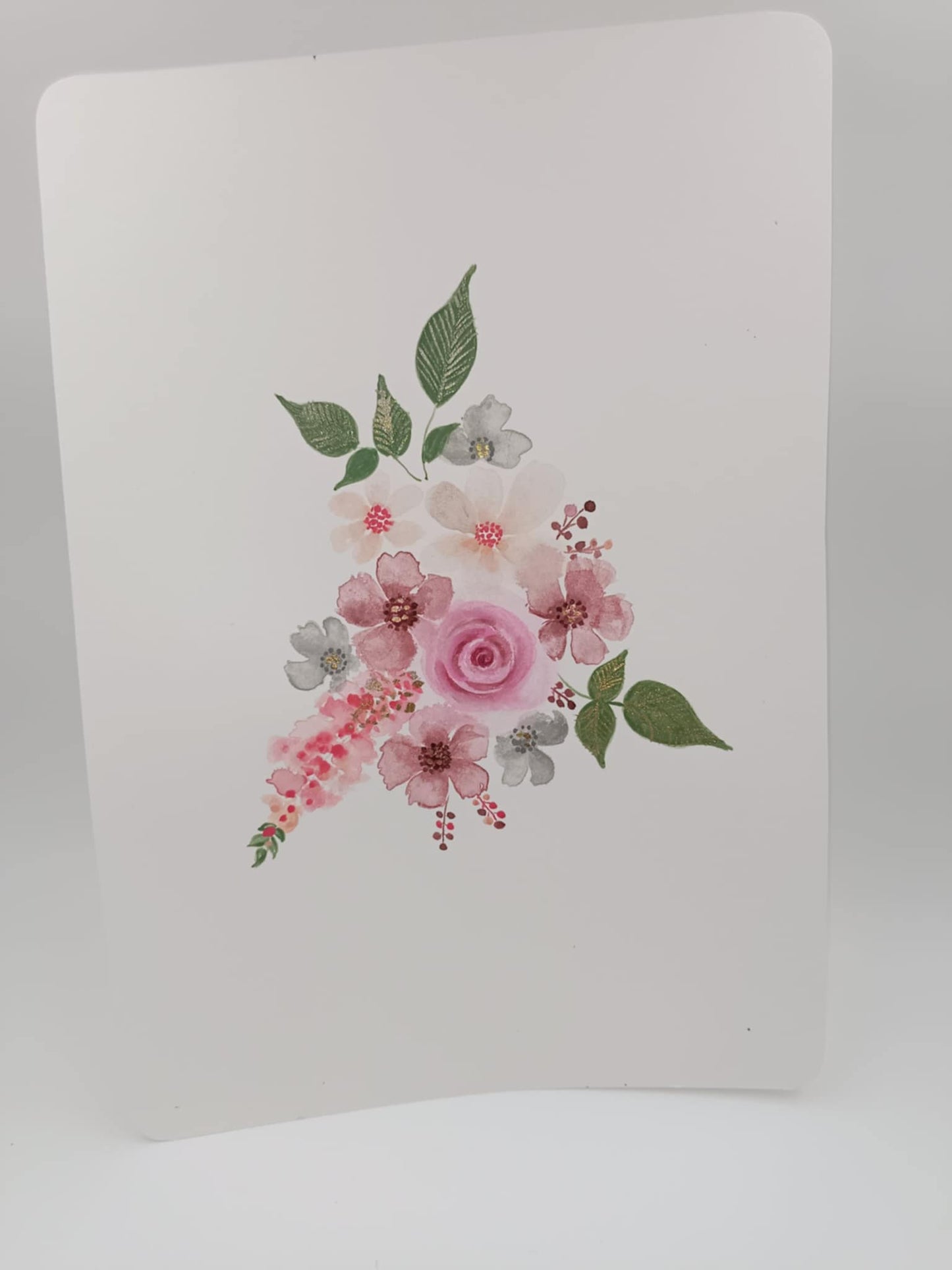 Pintar flores con brillantina